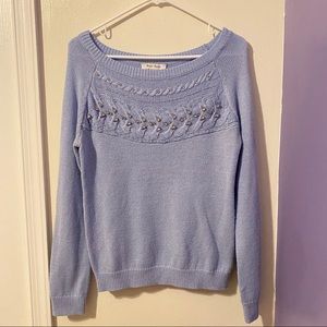 White House Black Market Light Blue Sweater S
